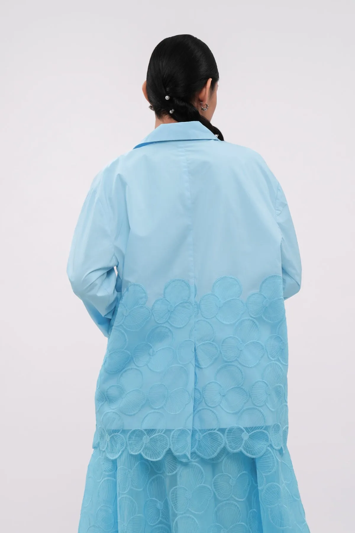 Liora Organza Blazer - Sky sold by CALLA THE LABEL product image thumbnail 3