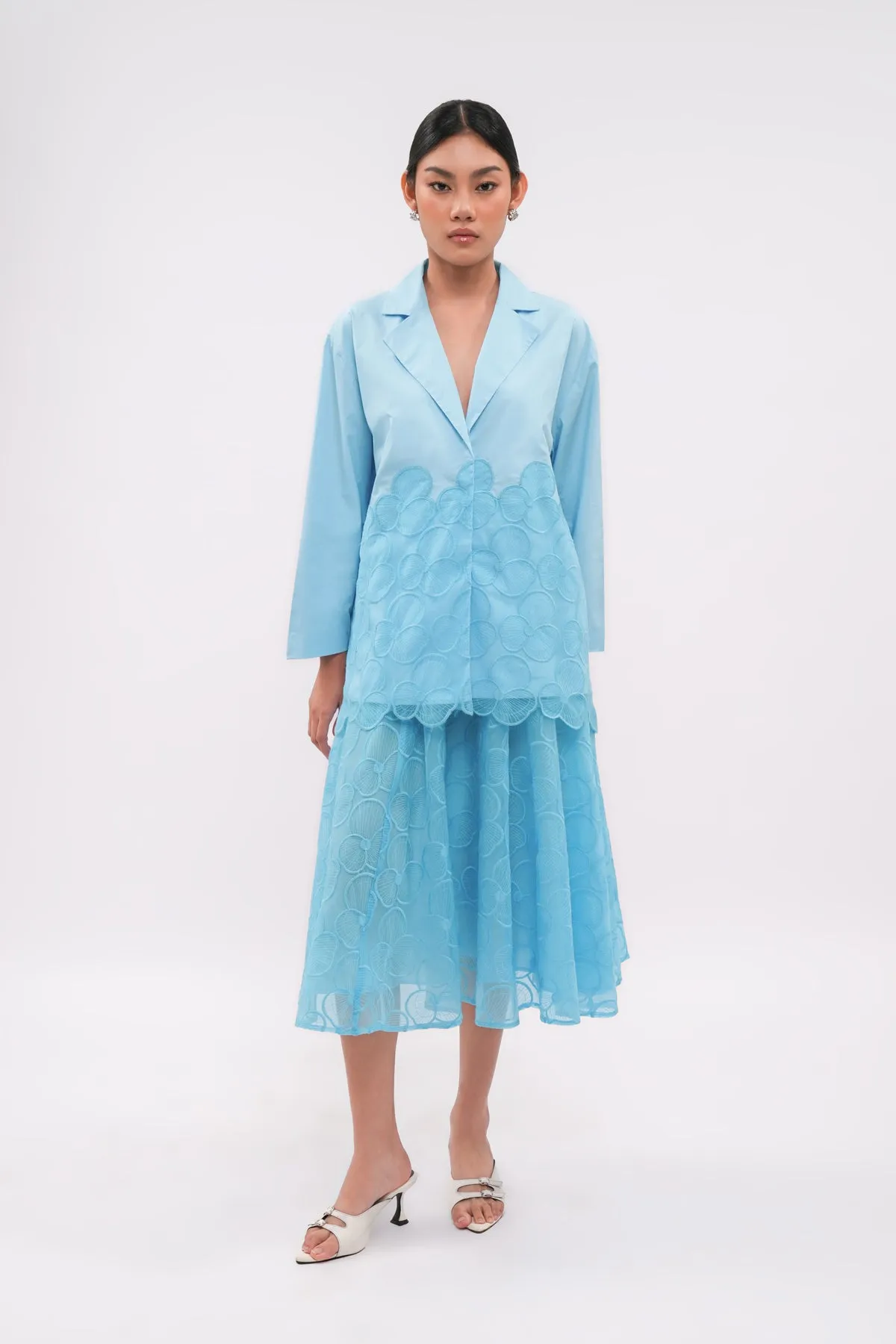 Liora Organza Blazer - Sky sold by CALLA THE LABEL product image thumbnail 4