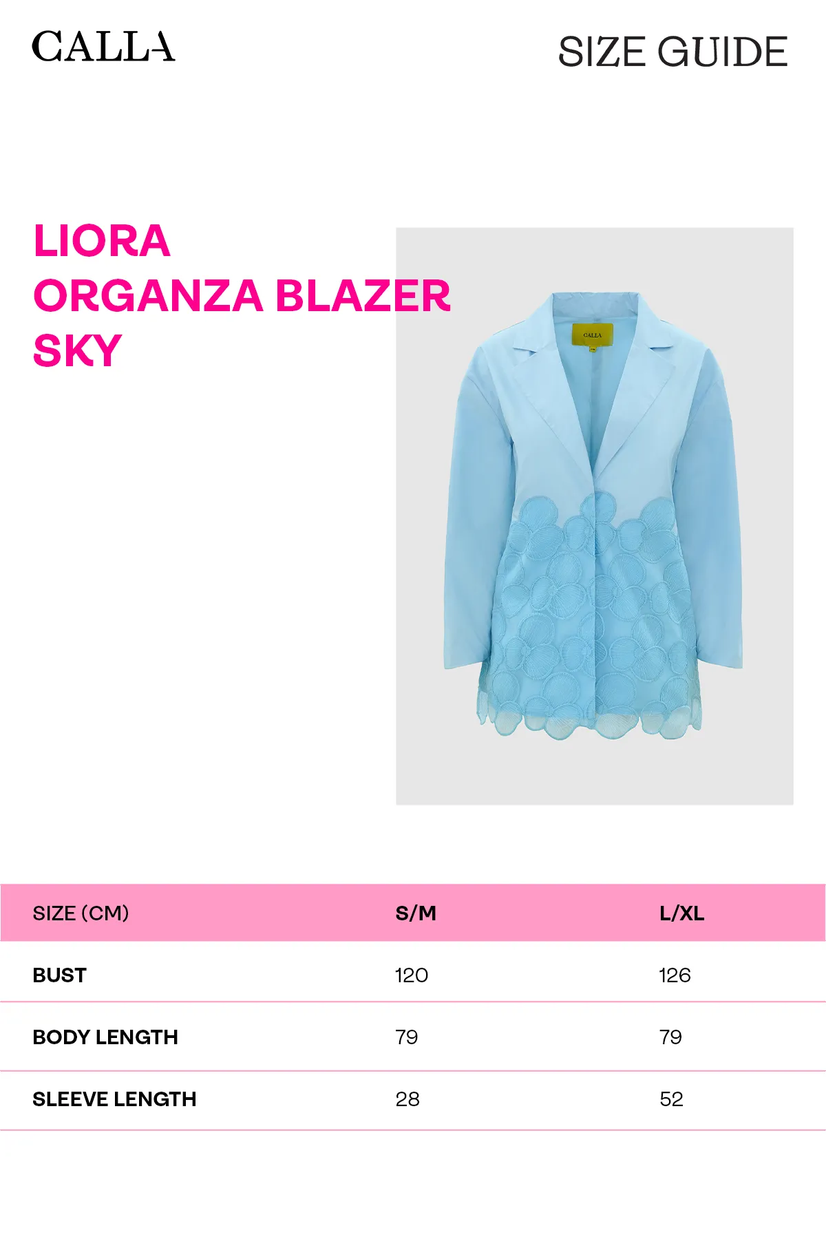 Liora Organza Blazer - Sky sold by CALLA THE LABEL product image thumbnail 5