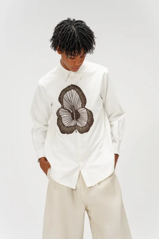 Dayna Long Shirt - Toffee Floral made by CALLA THE LABEL