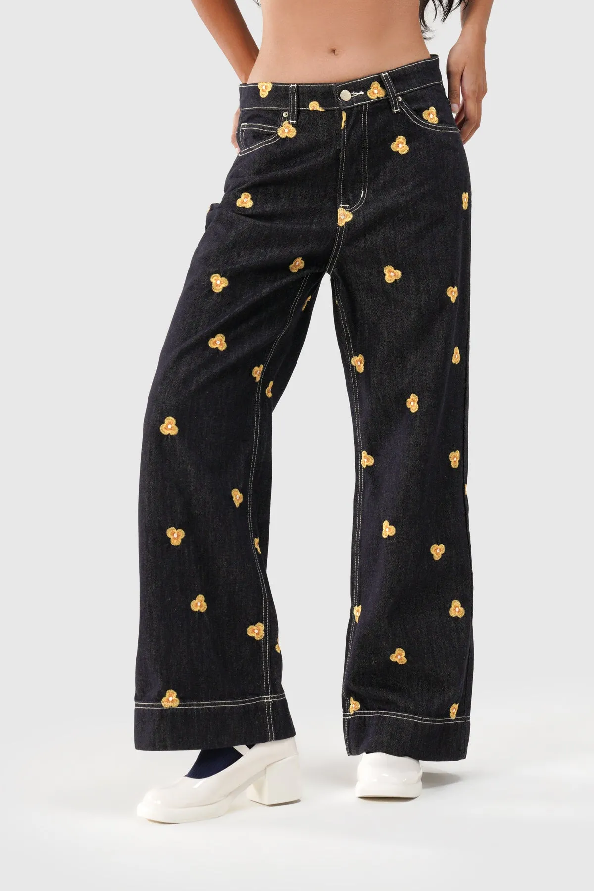 Daphne High Waist Bootcut Jeans - Swarthy sold by CALLA THE LABEL