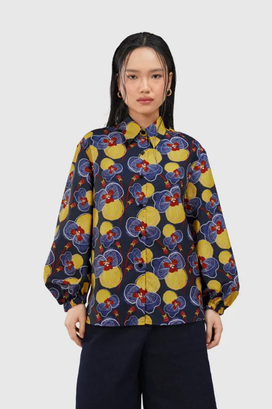 Helena Long Shirt - Midnight made by CALLA THE LABEL