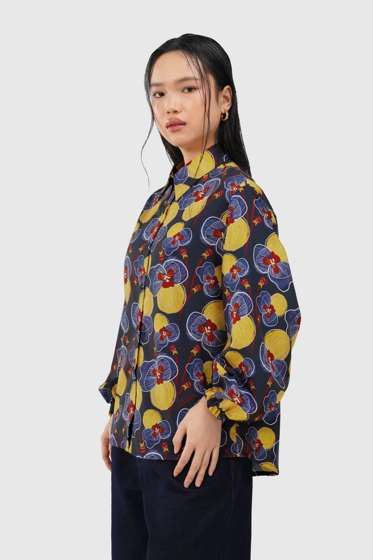 Helena Long Shirt - Midnight sold by CALLA THE LABEL product image thumbnail 3
