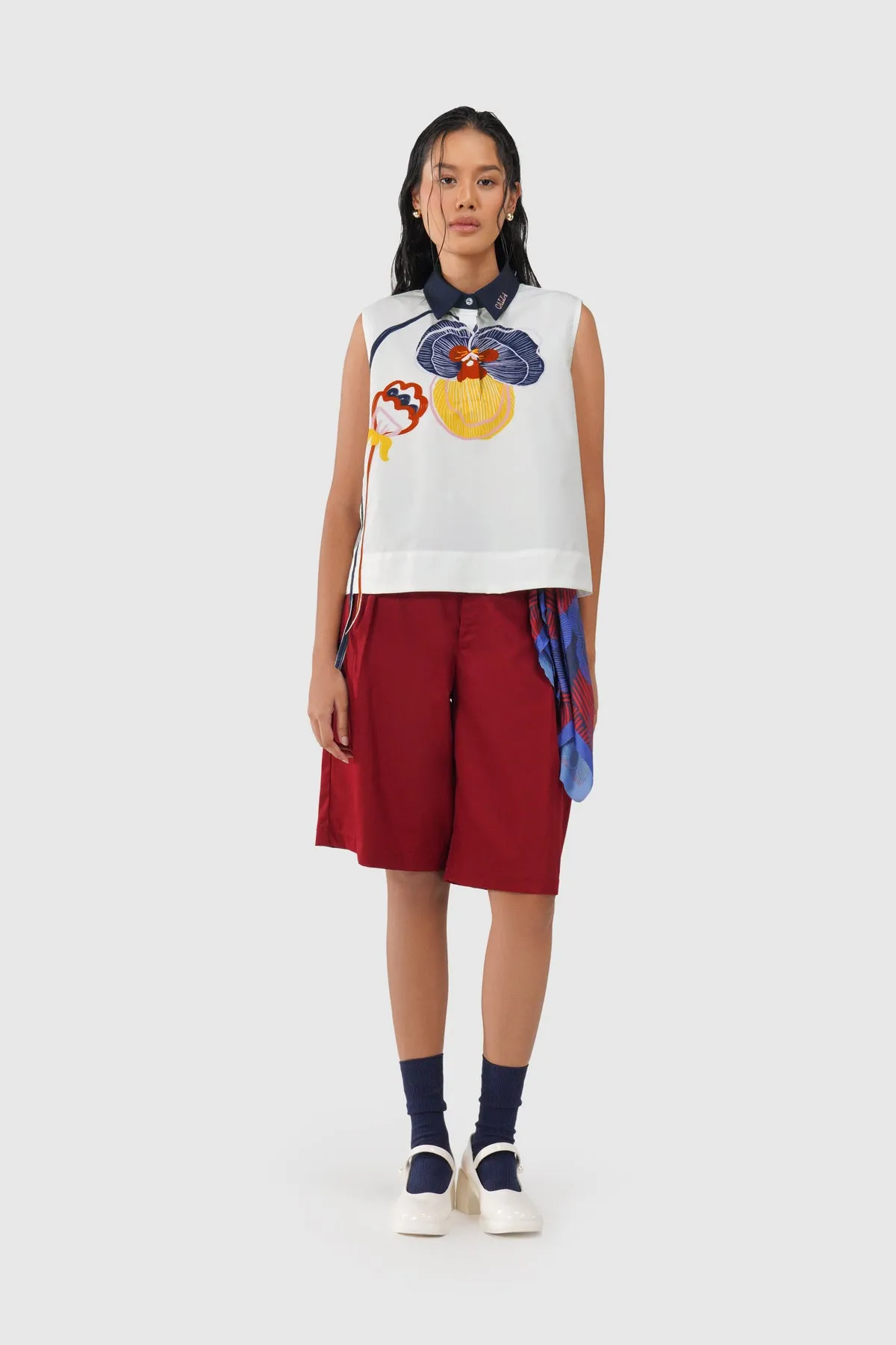 Helena Sleeveless Blouse - Cloud sold by CALLA THE LABEL product image thumbnail 5