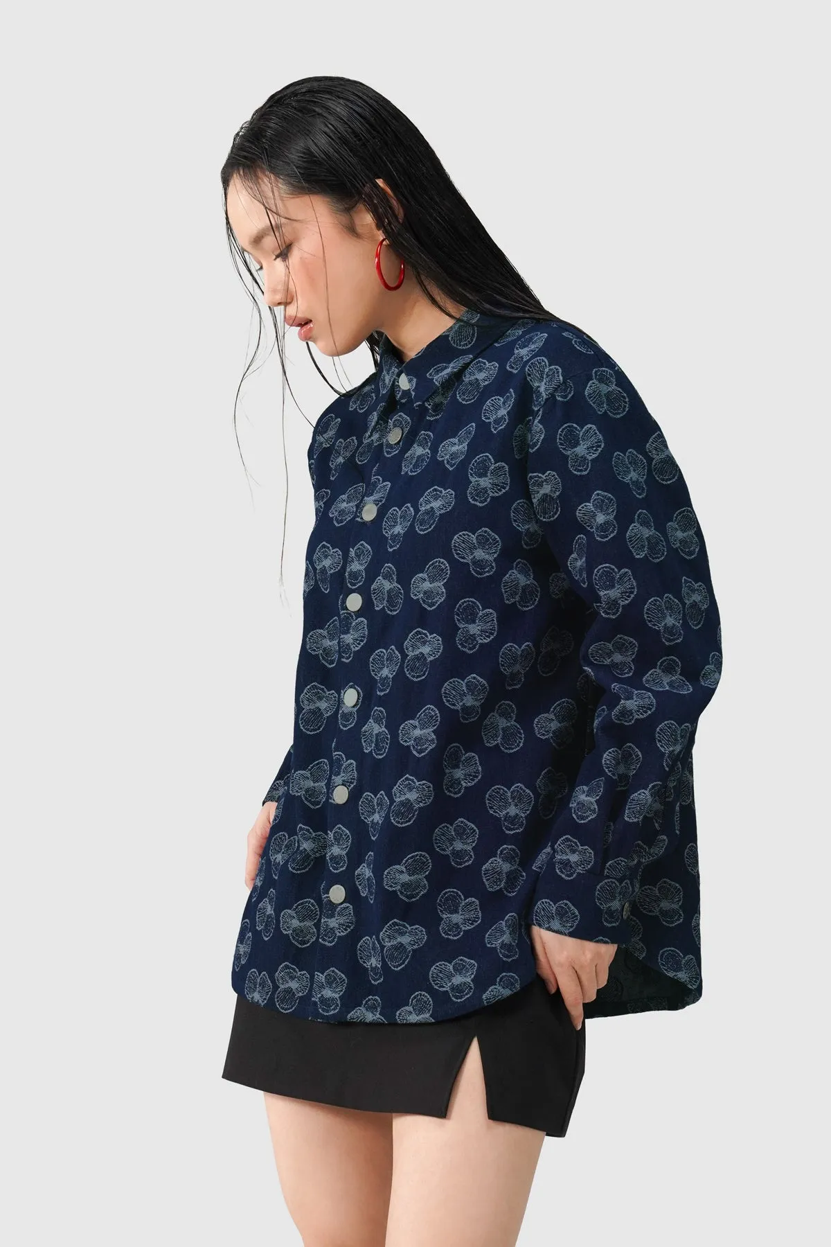 Paula Long Shirt - Indigo sold by CALLA THE LABEL product image thumbnail 4