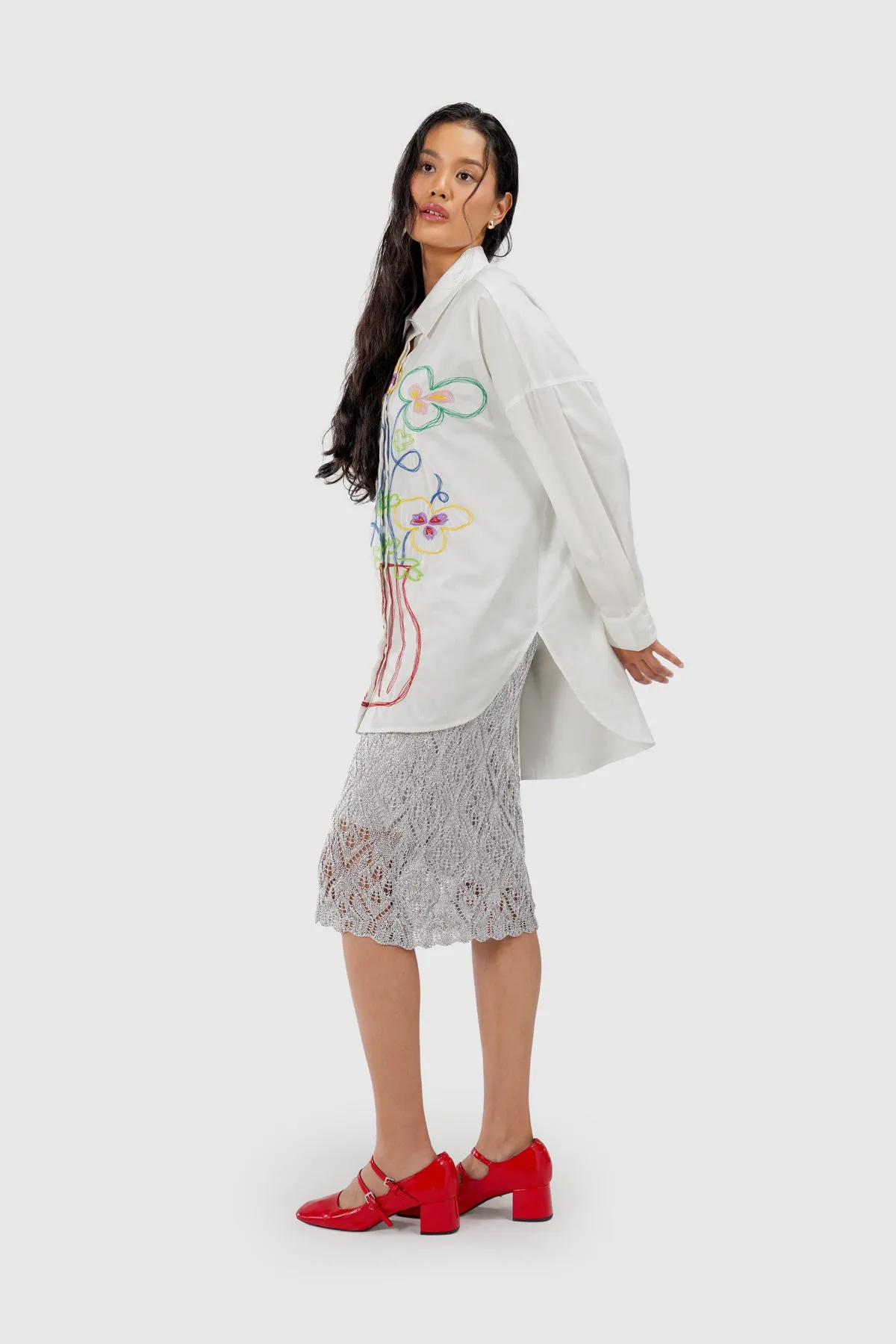Sophie Embroidery Shirt - White sold by CALLA THE LABEL product image thumbnail 3
