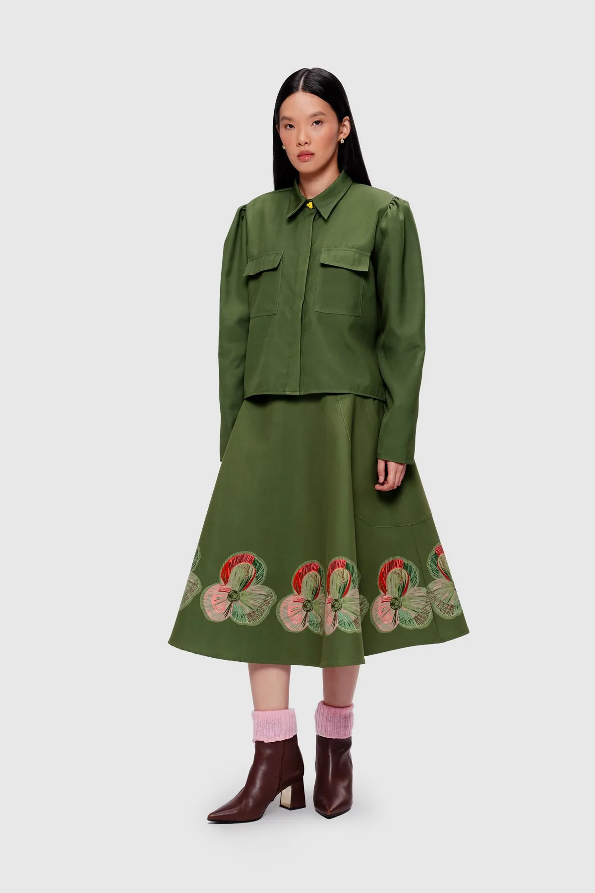 Pansy Work Shirt - Cypress sold by CALLA THE LABEL product image thumbnail 4