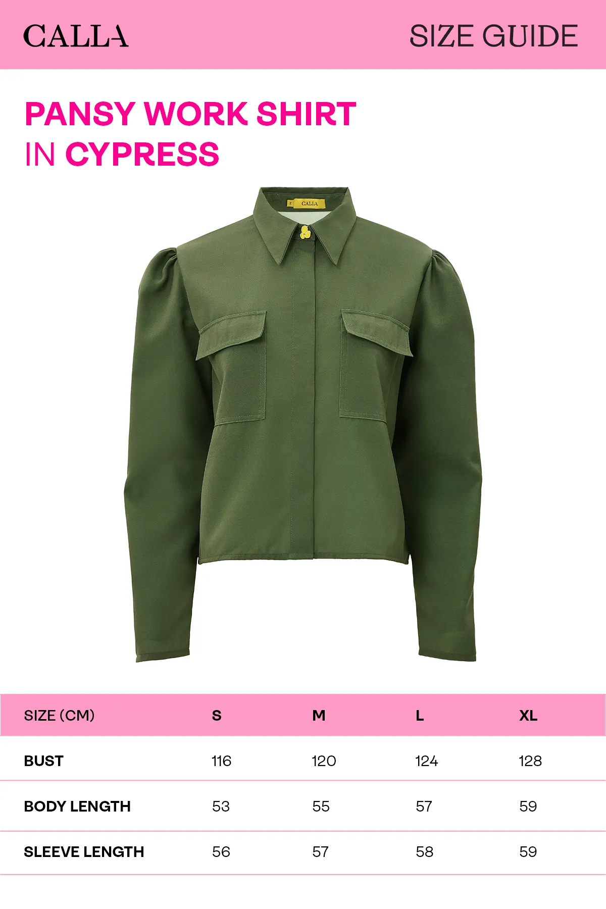 Pansy Work Shirt - Cypress sold by CALLA THE LABEL product image thumbnail 5