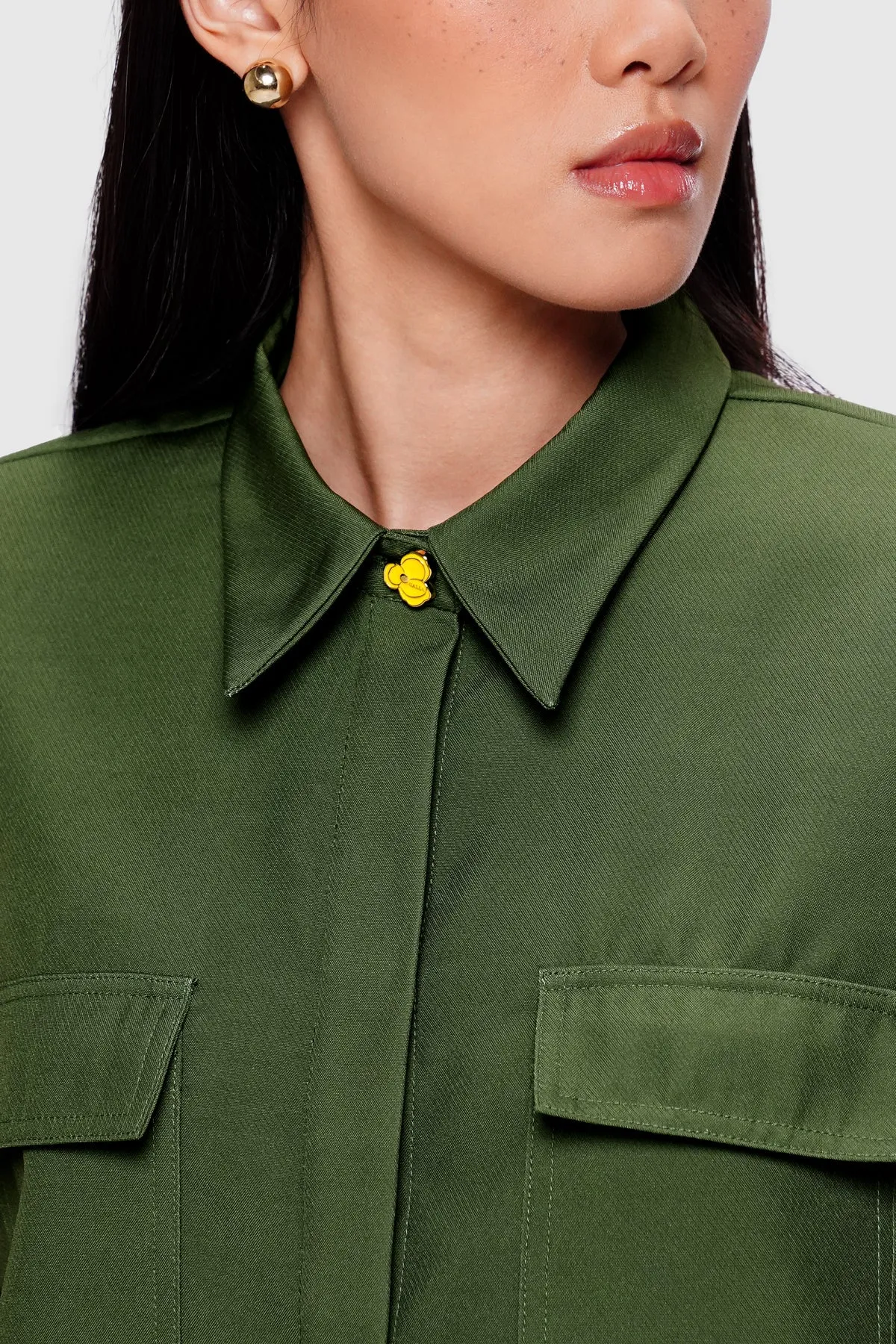 Pansy Work Shirt - Cypress sold by CALLA THE LABEL product image thumbnail 2