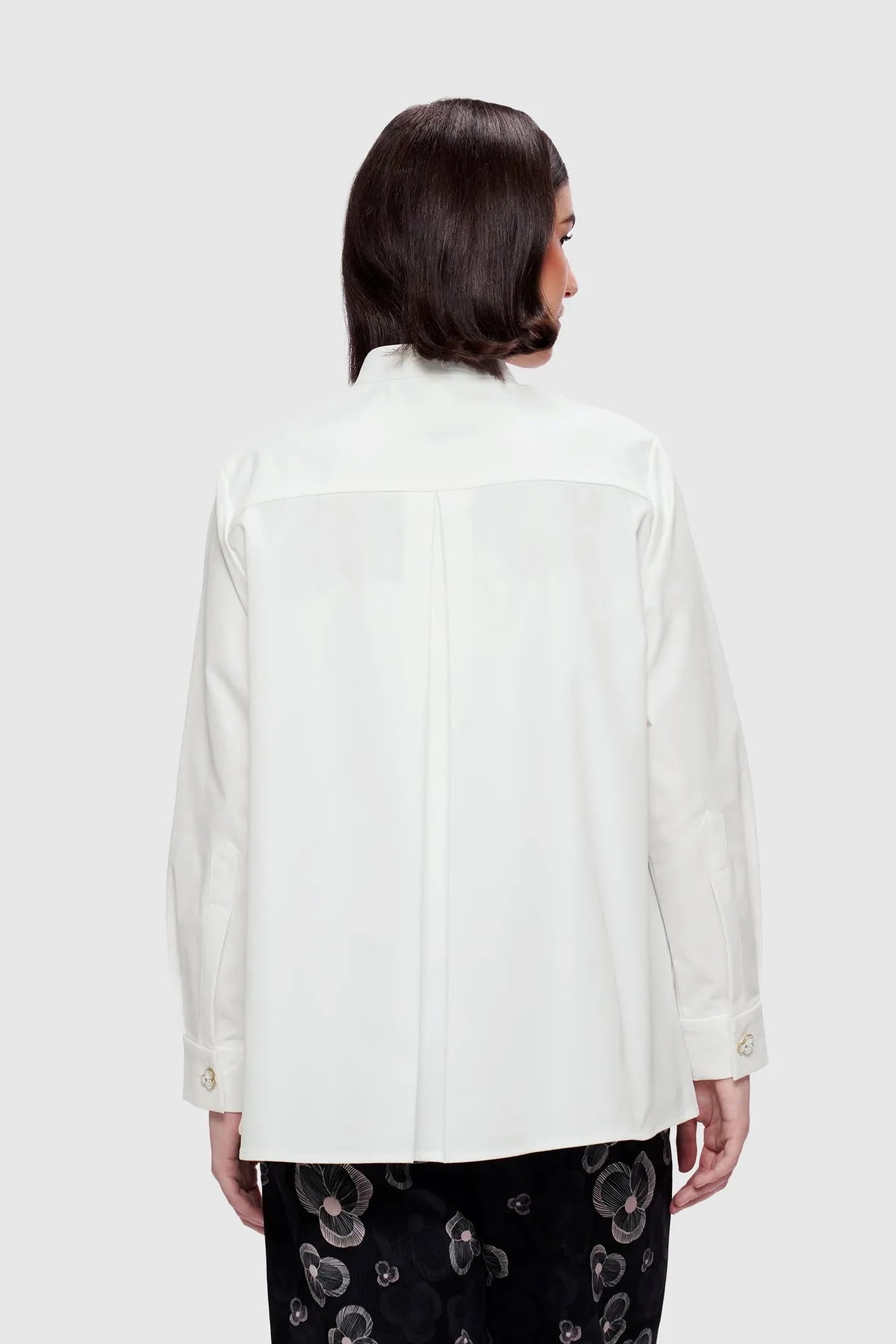 Pansy Embroidery Shirt - Cloudy sold by CALLA THE LABEL product image thumbnail 5