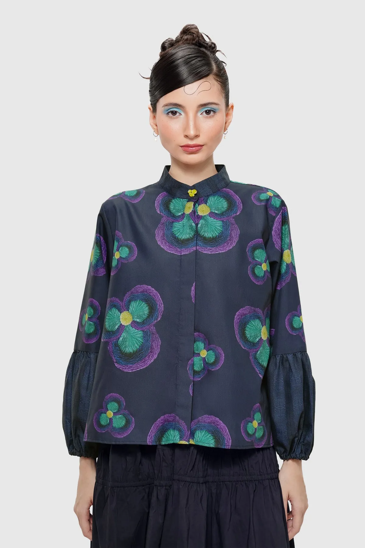 Stellar Half Puff Shirt - Nocturne sold by CALLA THE LABEL