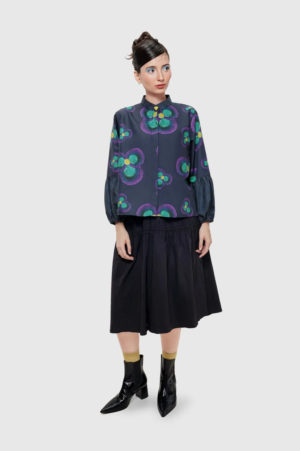 Stellar Half Puff Shirt - Nocturne sold by CALLA THE LABEL product image thumbnail 5