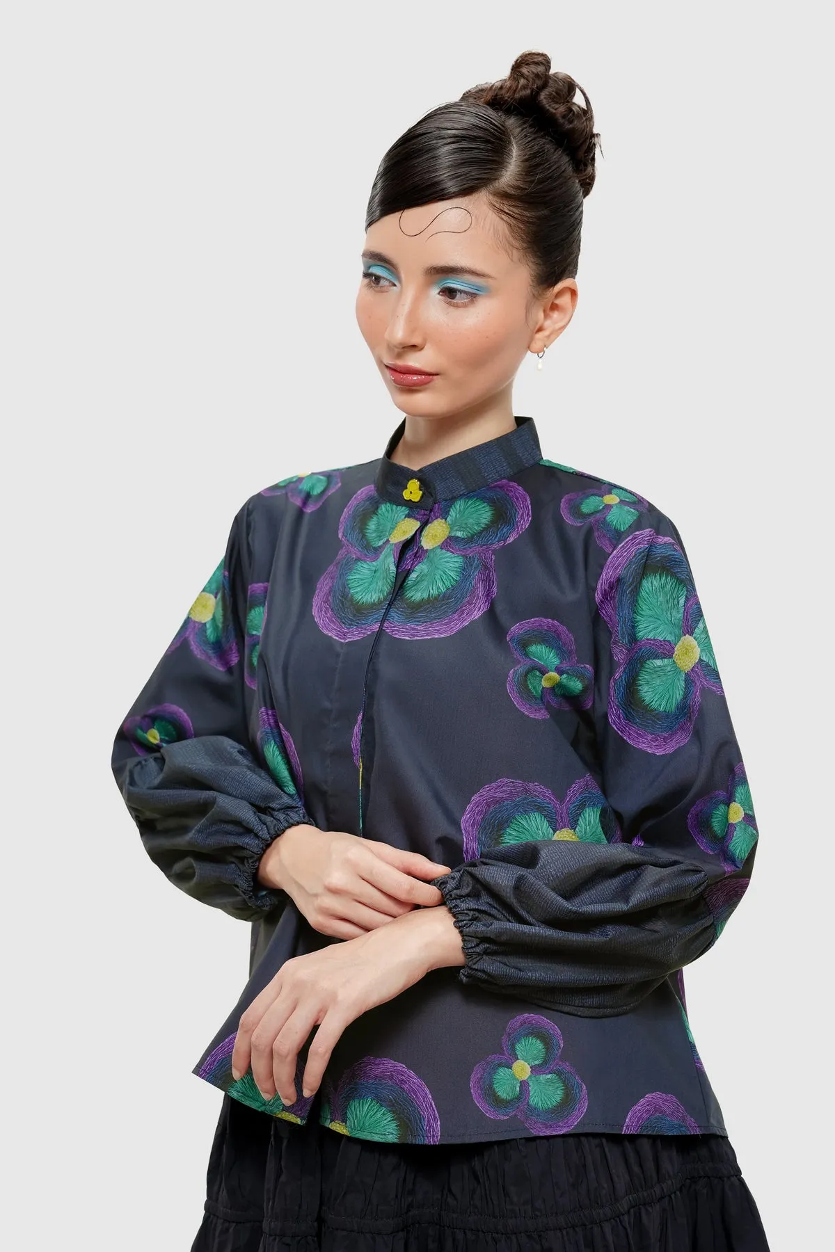 Stellar Half Puff Shirt - Nocturne sold by CALLA THE LABEL product image thumbnail 3