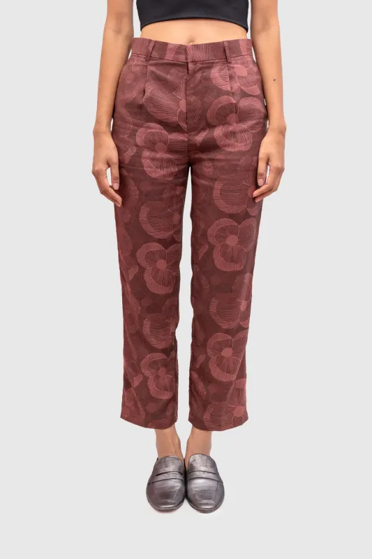 Haze Long Pants - Crimson made by CALLA THE LABEL