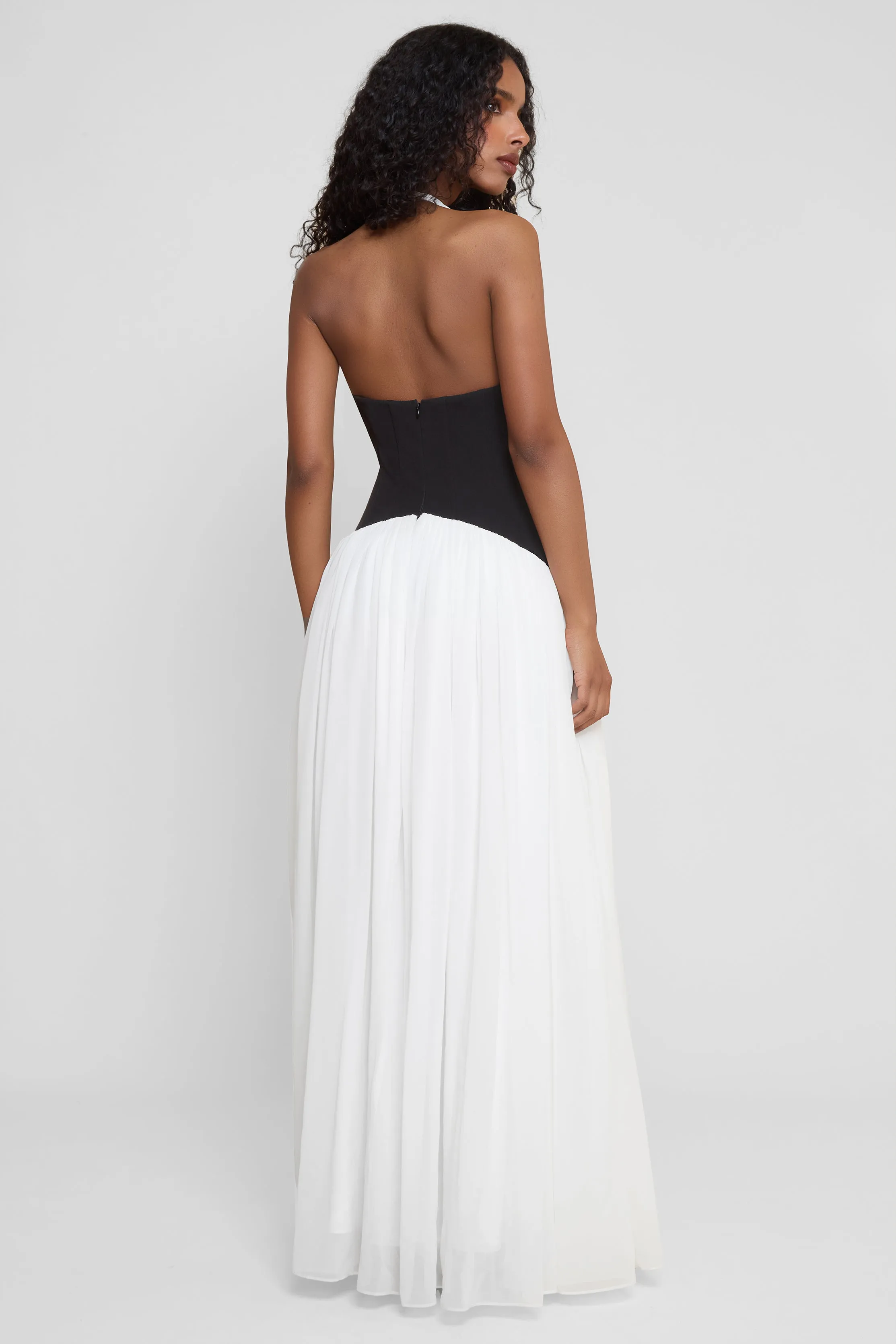 Harlowe Contrast Corset Maxi Dress - White sold by LEAU product image thumbnail 3