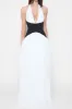 Harlowe Contrast Corset Maxi Dress - White sold by LEAU