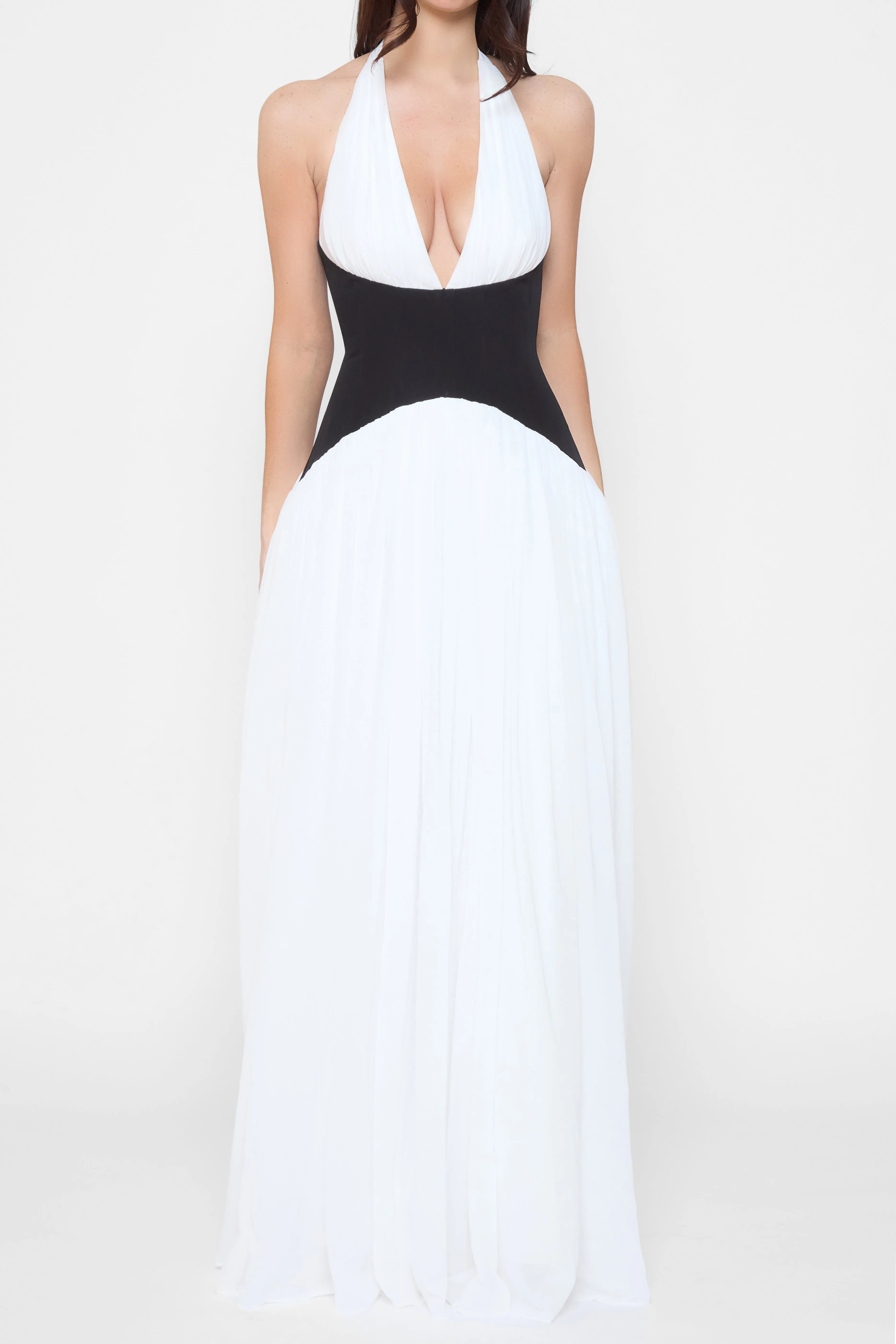 Harlowe Contrast Corset Maxi Dress - White sold by LEAU product image thumbnail 5