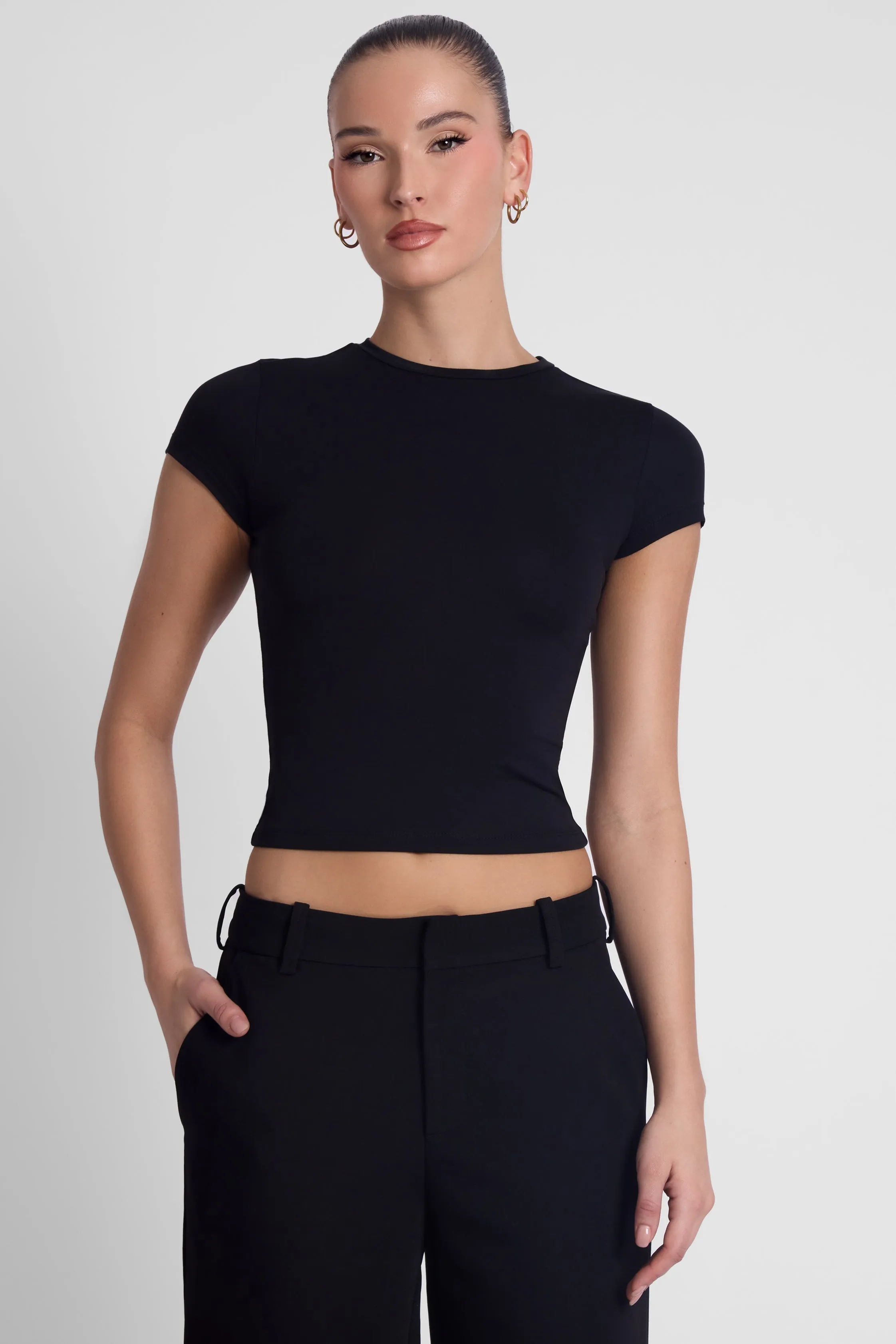 Everyday Jersey Short Sleeve Top - Black sold by LEAU product image thumbnail 2