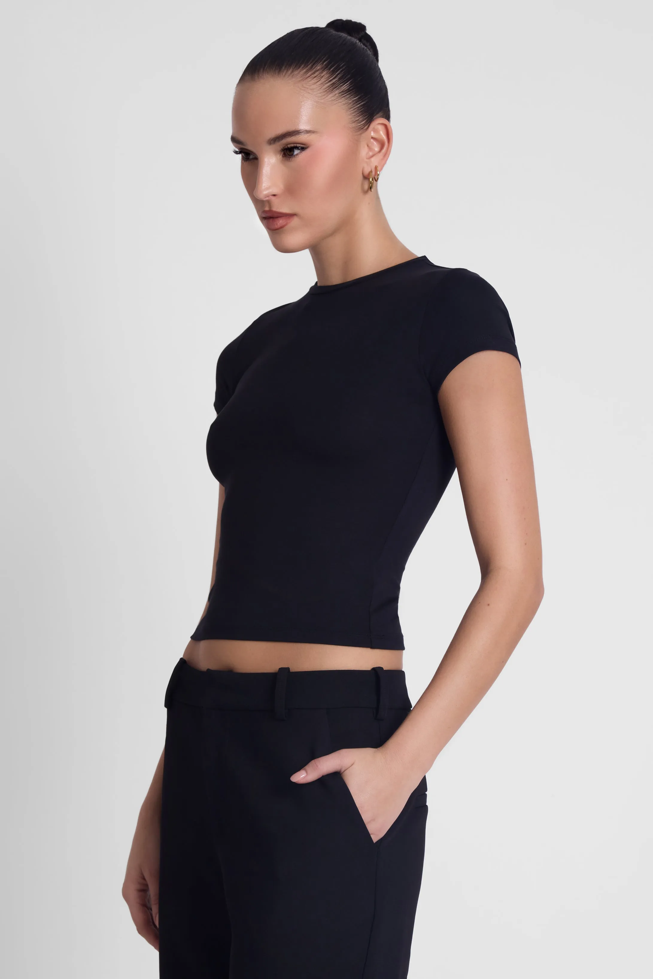 Everyday Jersey Short Sleeve Top - Black sold by LEAU product image thumbnail 4