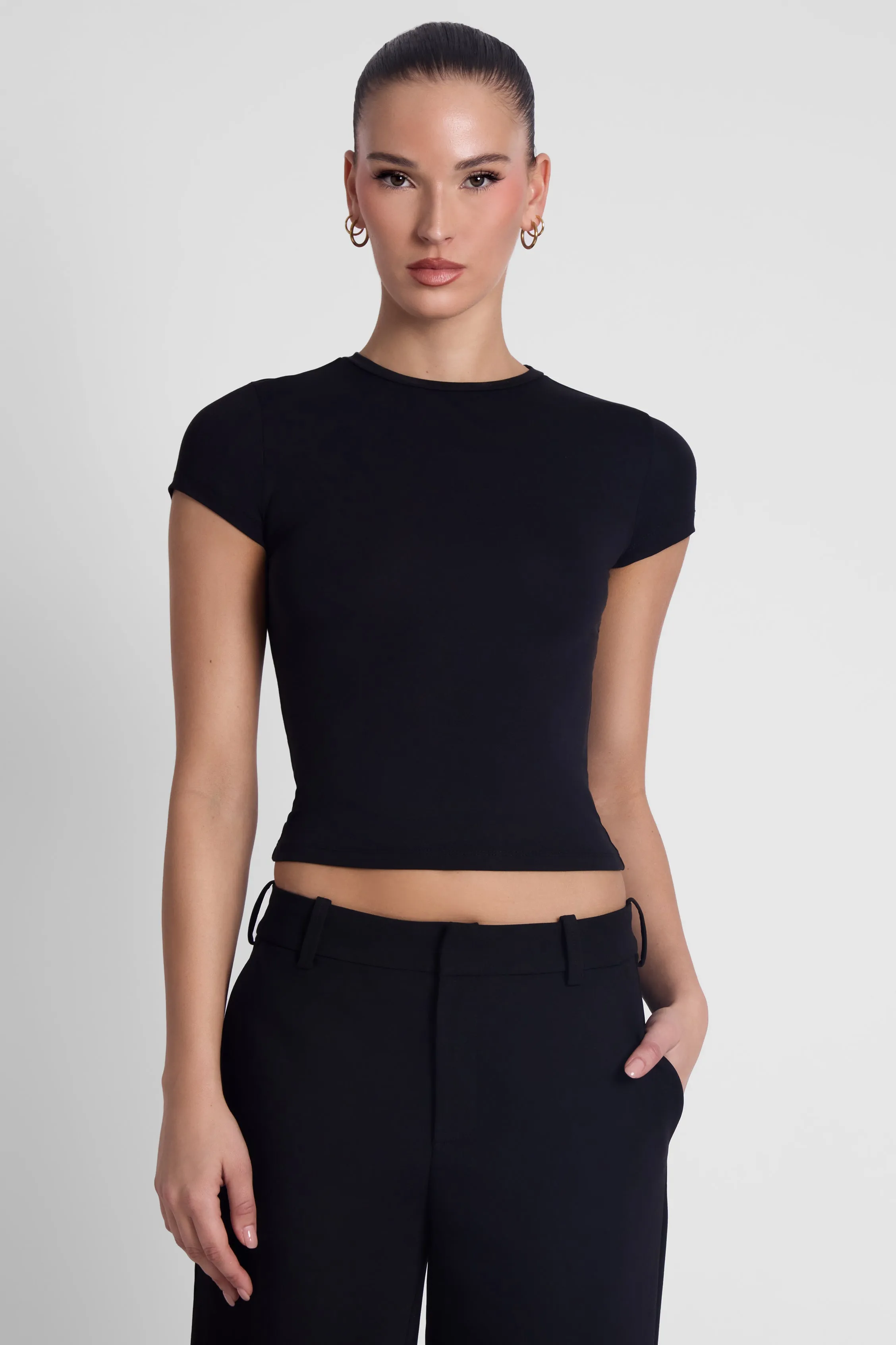 Everyday Jersey Short Sleeve Top - Black sold by LEAU product image thumbnail 3