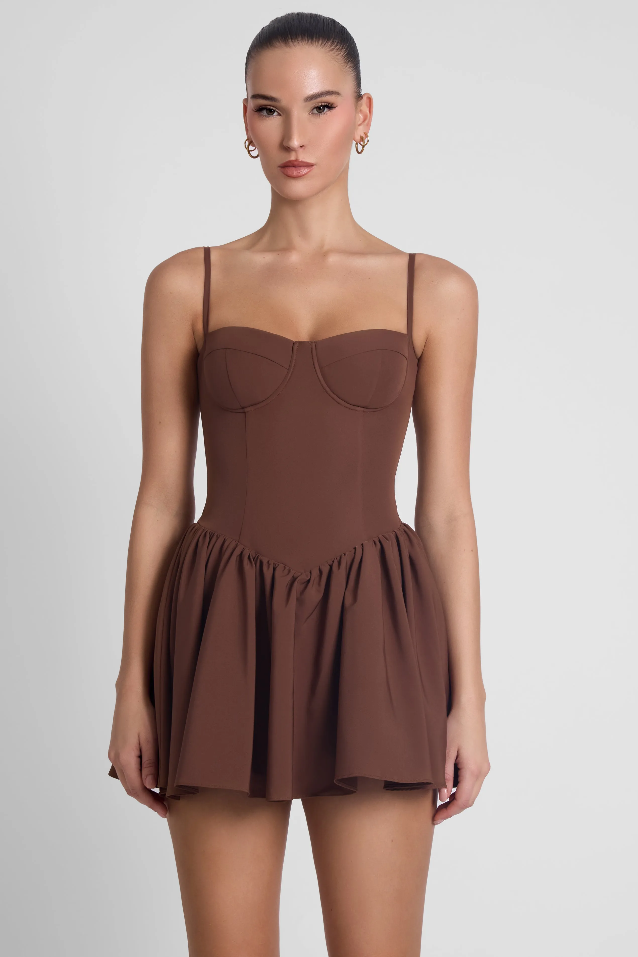 Bellini Bustier Mini Dress - Brown sold by LEAU product image thumbnail 4