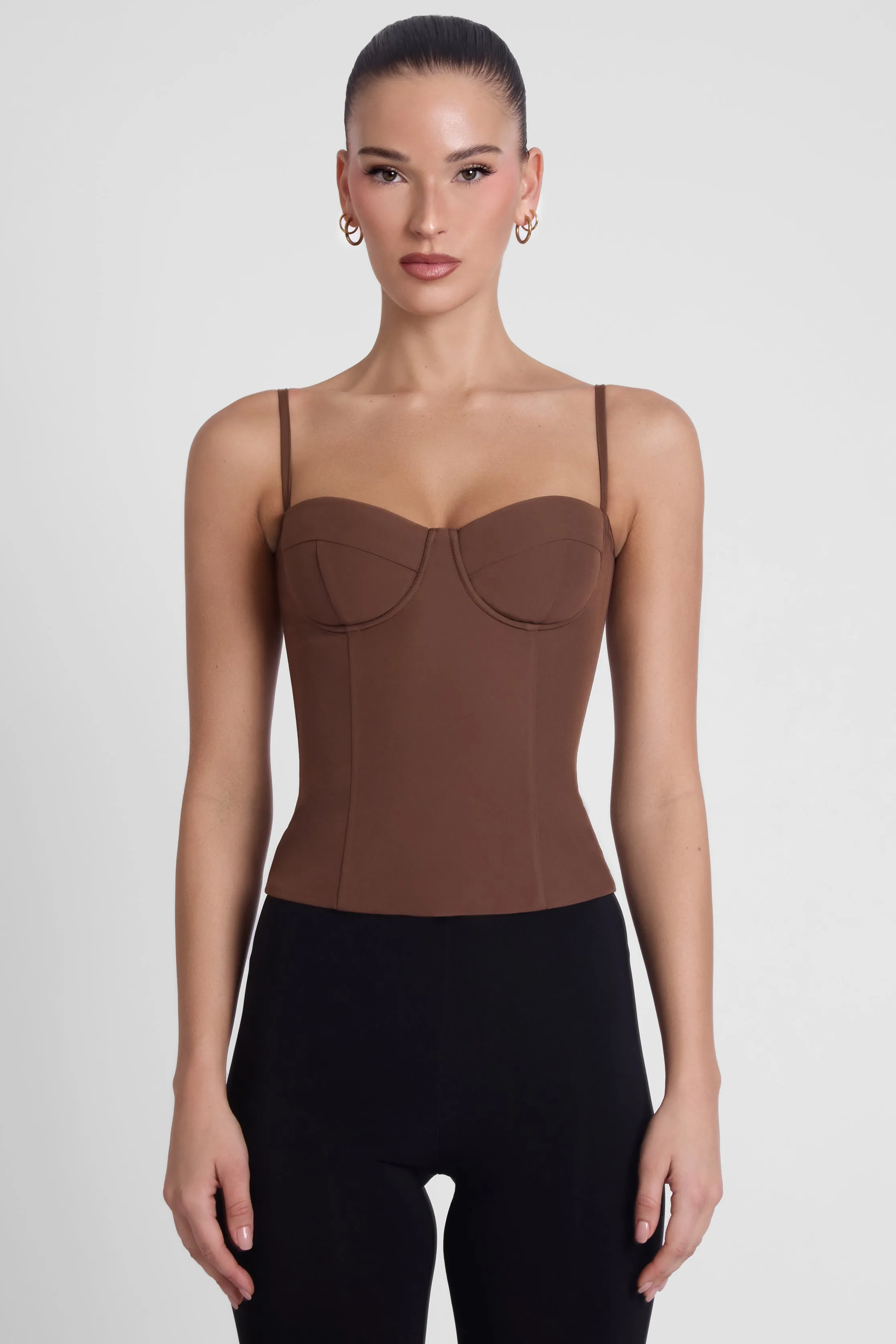 Bali Bustier Corset Top - Brown sold by LEAU