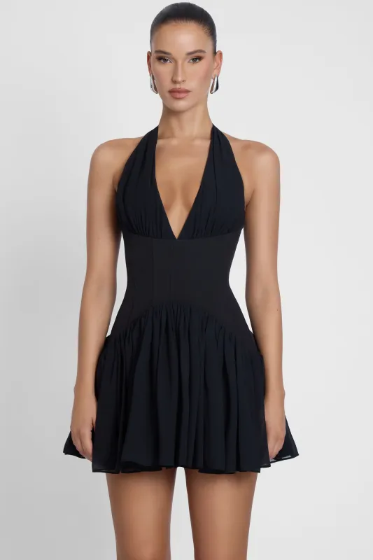 Harper Corset Mini Dress - Black sold by LEAU