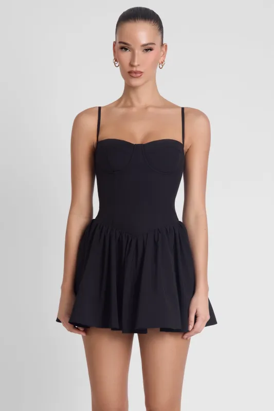 Bellini Bustier Mini Dress - Black made by LEAU
