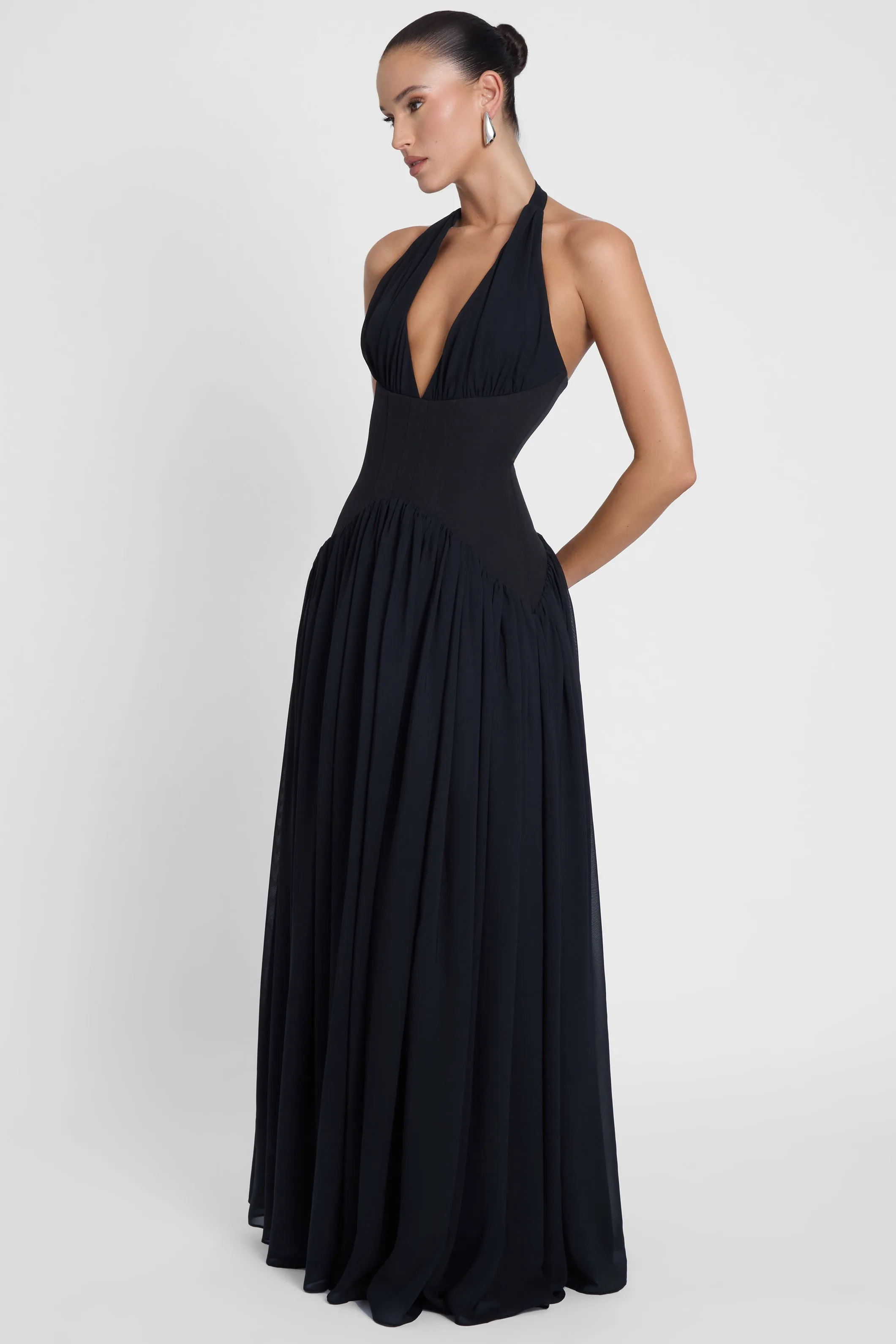 Harlowe Corset Maxi Dress - Black sold by LEAU product image thumbnail 3