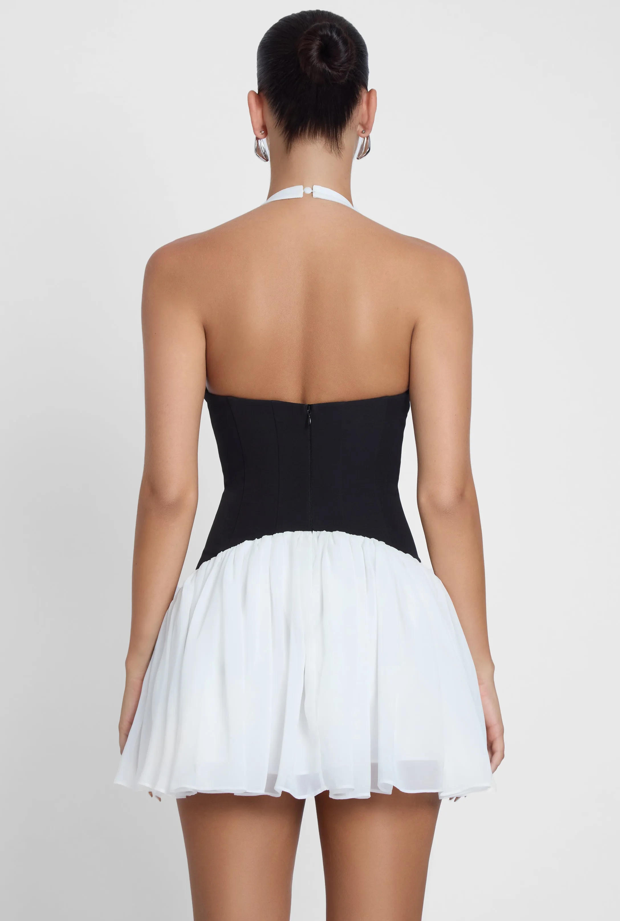 Harper Contrast Corset Mini Dress - White sold by LEAU product image thumbnail 4