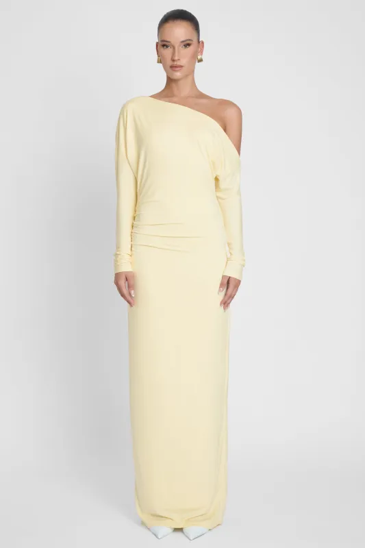 Sola Slouchy Jersey Maxi Dress - Yellow sold by LEAU