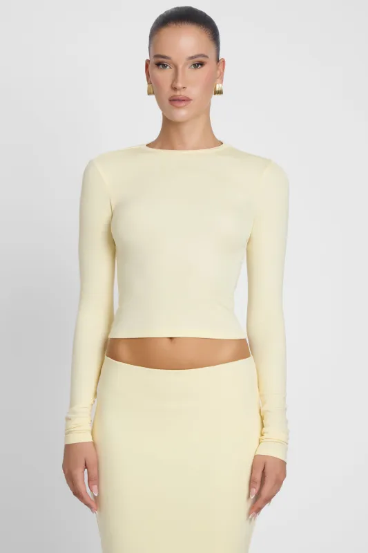 Everyday Jersey Long Sleeve Top - Yellow sold by LEAU