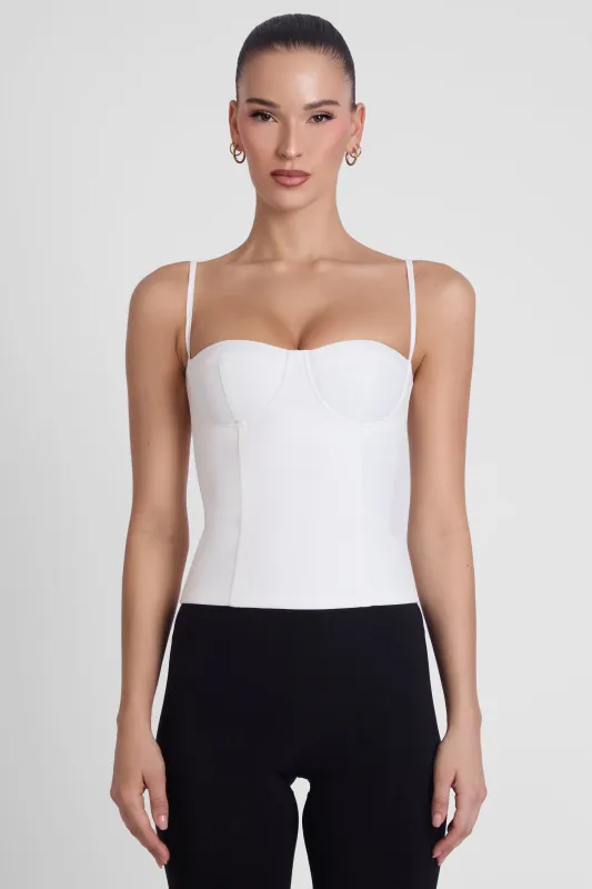 Bali Bustier Corset Top - White sold by LEAU