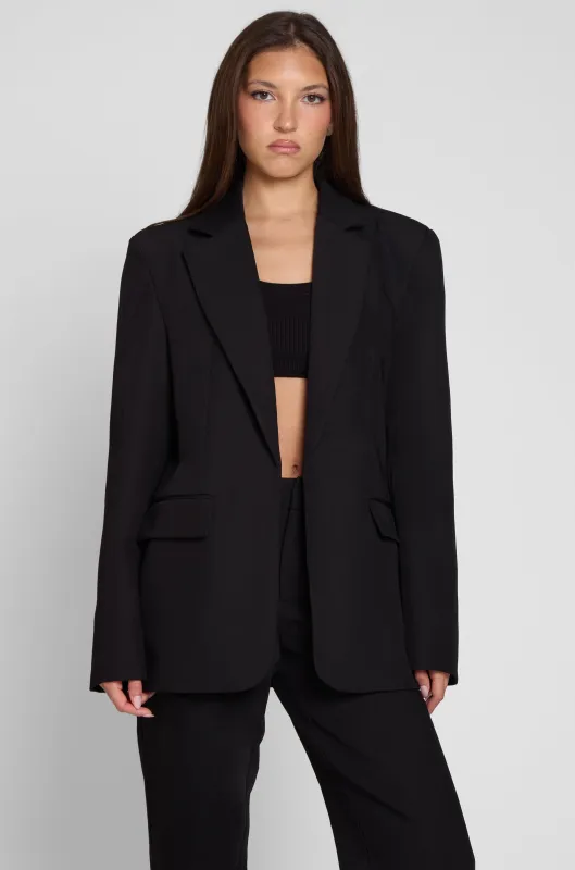 Classic Column Oversized Blazer - Black sold by LEAU