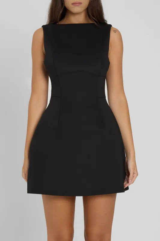 Estelle Sleeveless Bustier Mini Dress - Black sold by LEAU