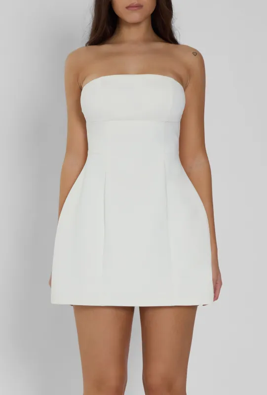 Eres Strapless Bustier Mini Dress - White sold by LEAU