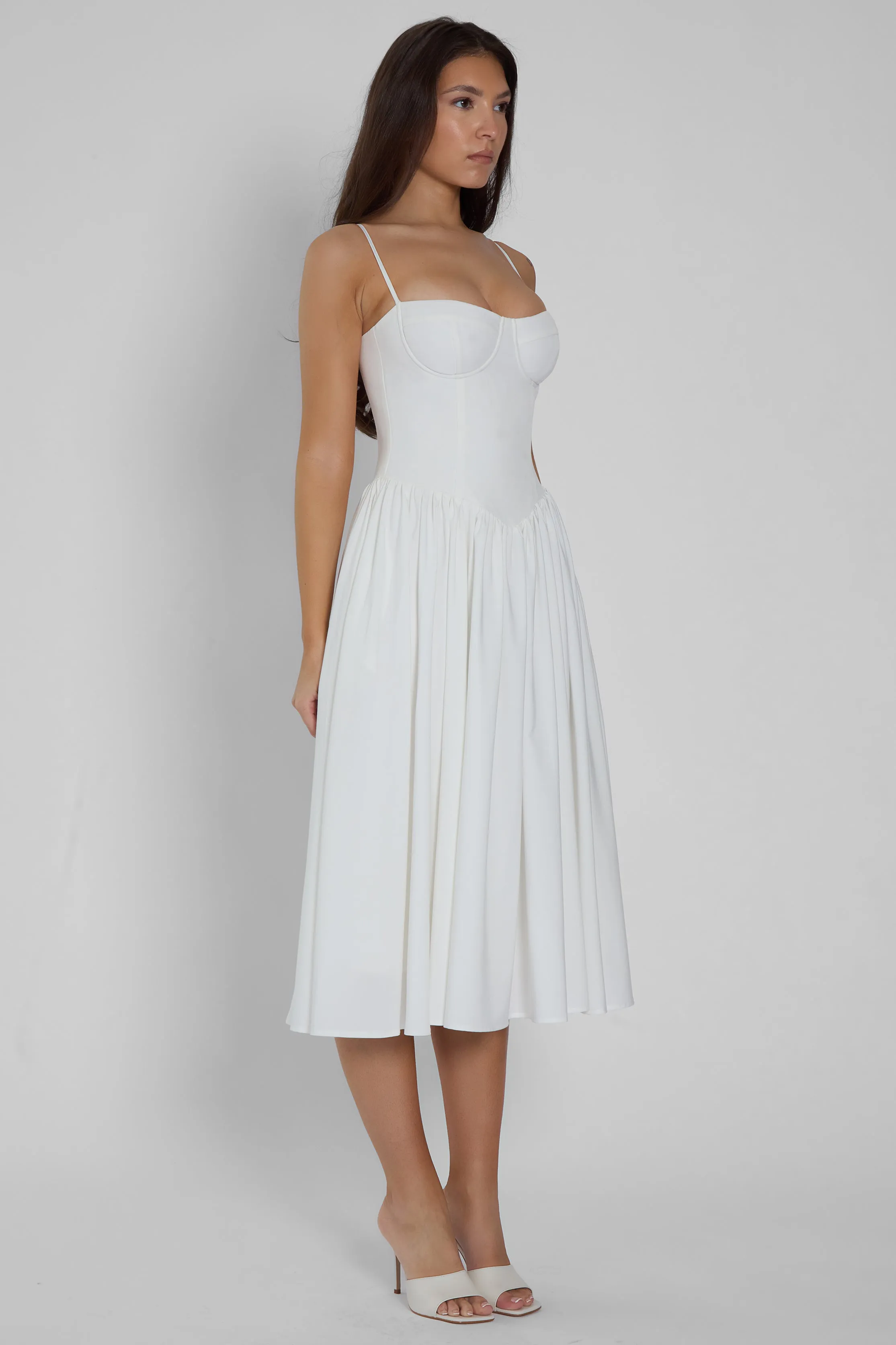 Ballerina Bustier Midi Dress - White sold by LEAU product image thumbnail 2