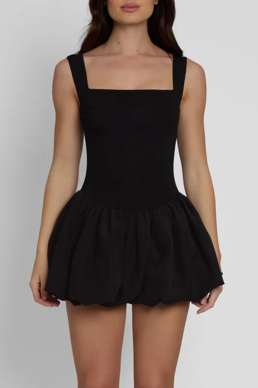 Bisou Bubble Knit Mini Dress - Black sold by LEAU
