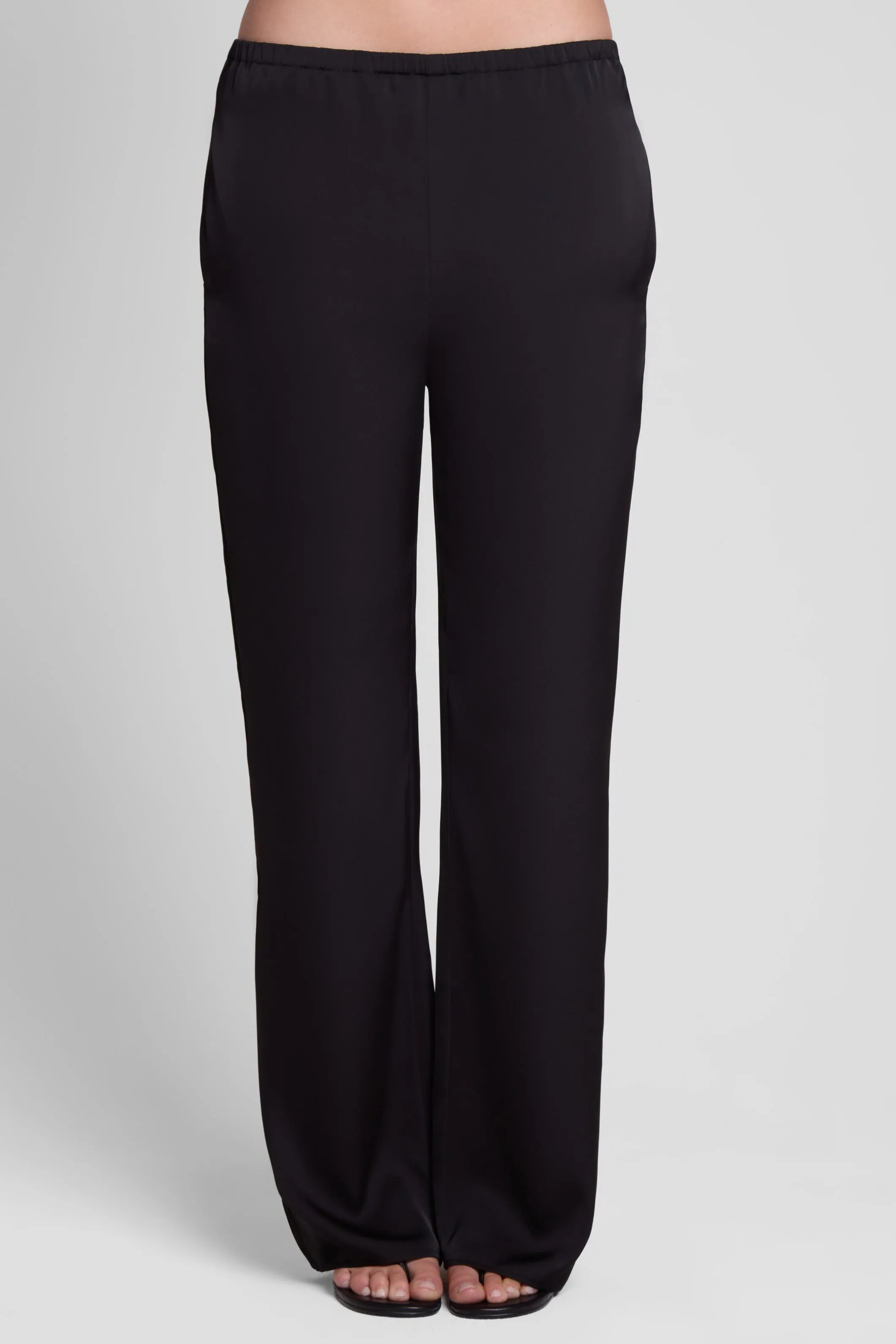 Soho Satin Straight Leg Pants - Black sold by LEAU product image thumbnail 4