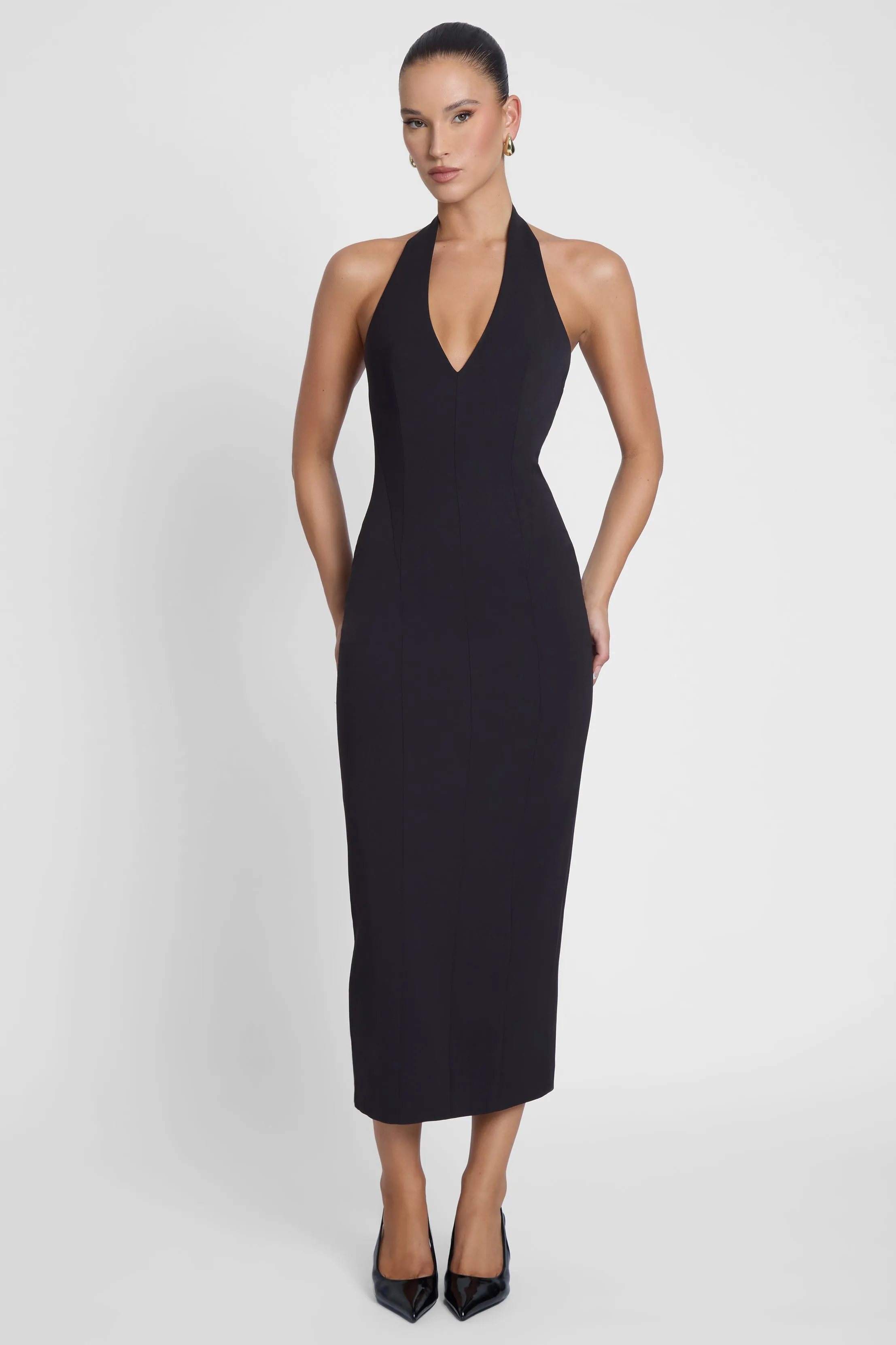 Helena Halter Midi Dress - Black sold by LEAU product image thumbnail 3