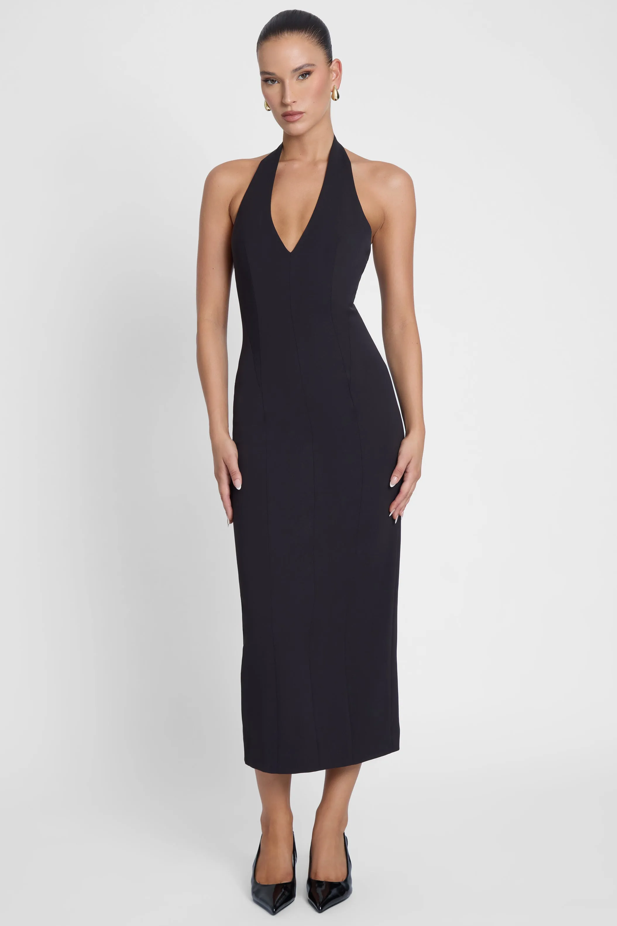 Helena Halter Midi Dress - Black sold by LEAU product image thumbnail 2