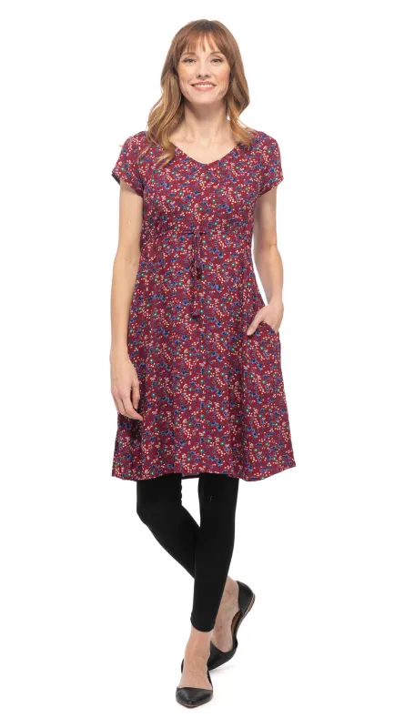 Robyn Dress - cranberry - rayon sold by Alchemy Fashion