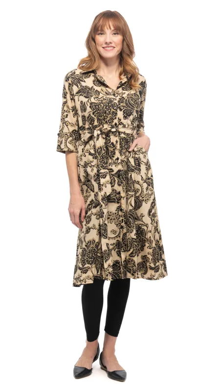Journey Dress - golden temple - organic cotton made by Alchemy Fashion