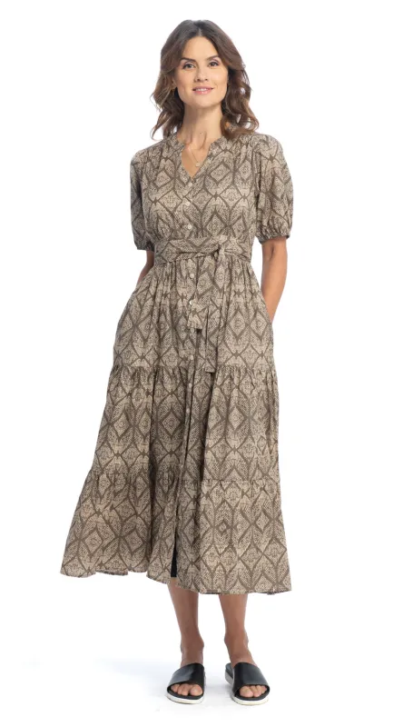 Anya Dress - sand - organic cotton made by Alchemy Fashion