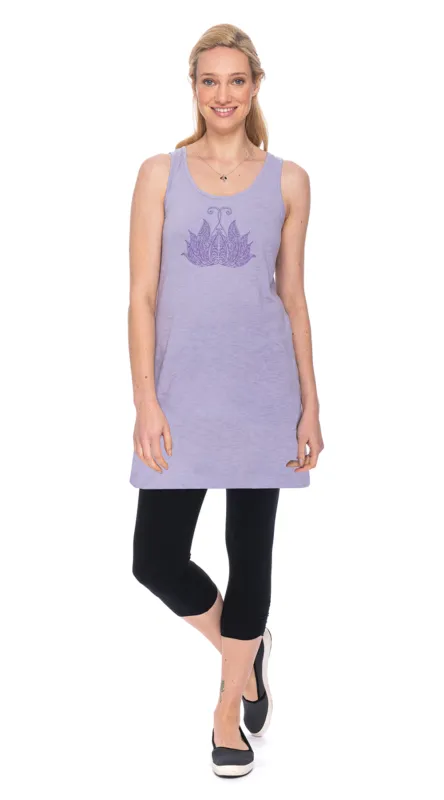 Satya Tunic - wisteria lotus - org.cotton sold by Alchemy Fashion