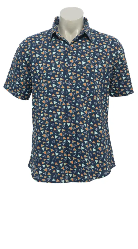 Men's Camino Shirt - paper airplanes - cotton sold by Alchemy Fashion