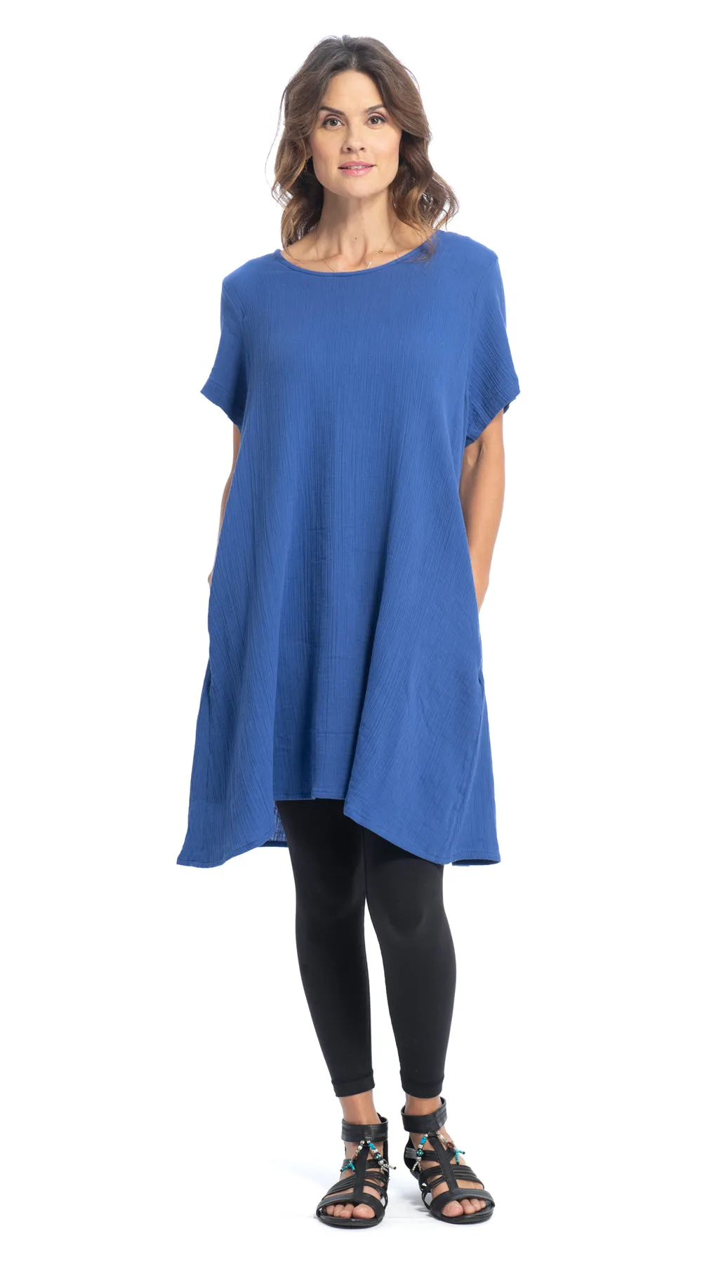 Cotton Gauze Lucia Tunic - royal blue sold by Alchemy Fashion product image thumbnail 2