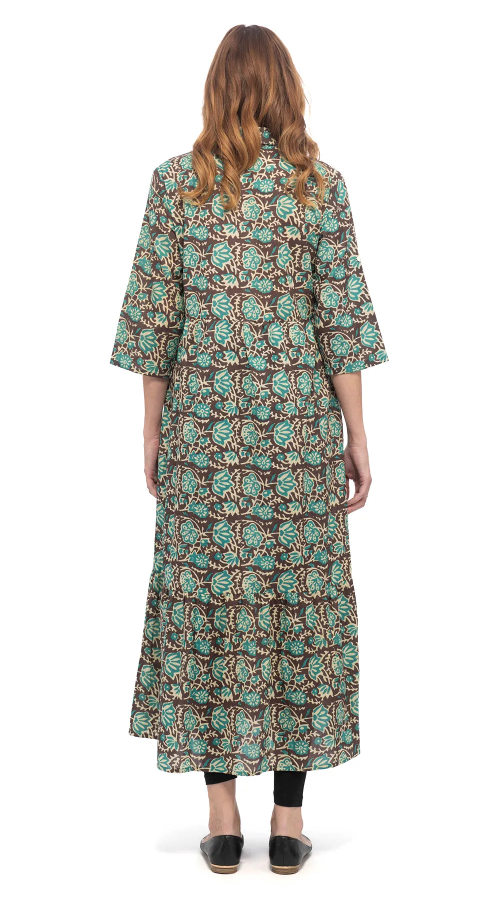Leela Dress - teal raja - organic cotton sold by Alchemy Fashion product image thumbnail 3
