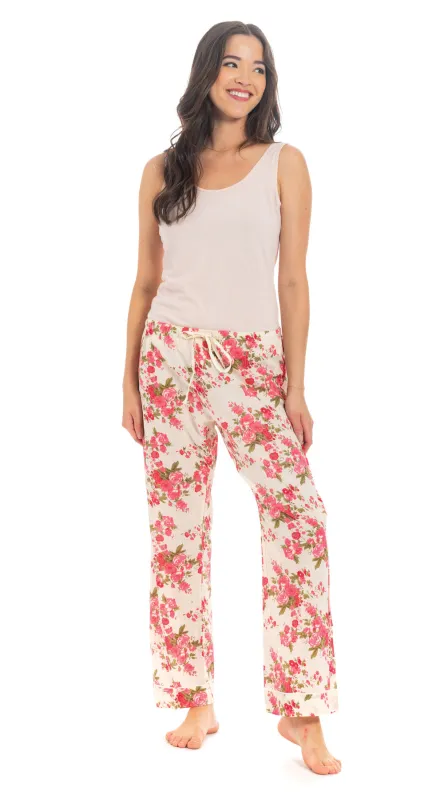 Organic Cotton Pajama Pants - cream sold by Alchemy Fashion