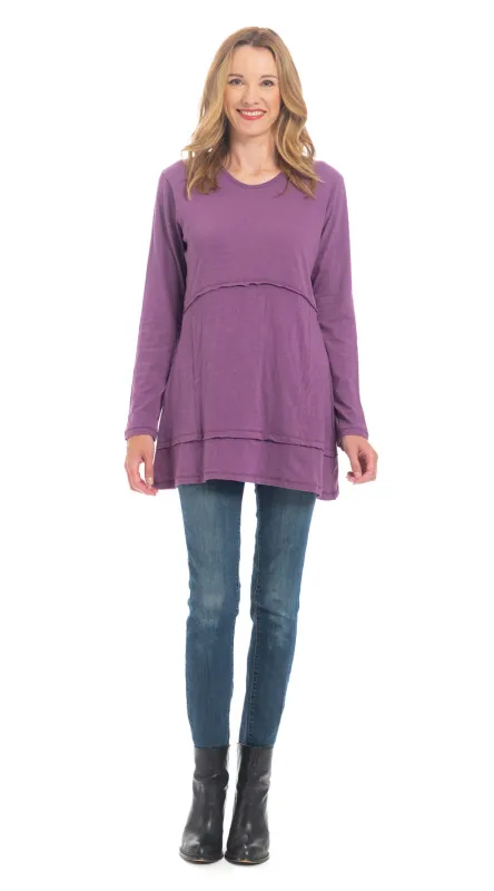 Tessa Tunic - violet - organic cotton sold by Alchemy Fashion